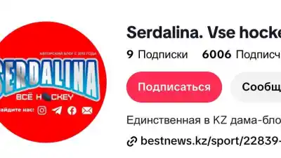Блог Serdalina.vse hockey читают уже свыше 6 тыс подписчиков