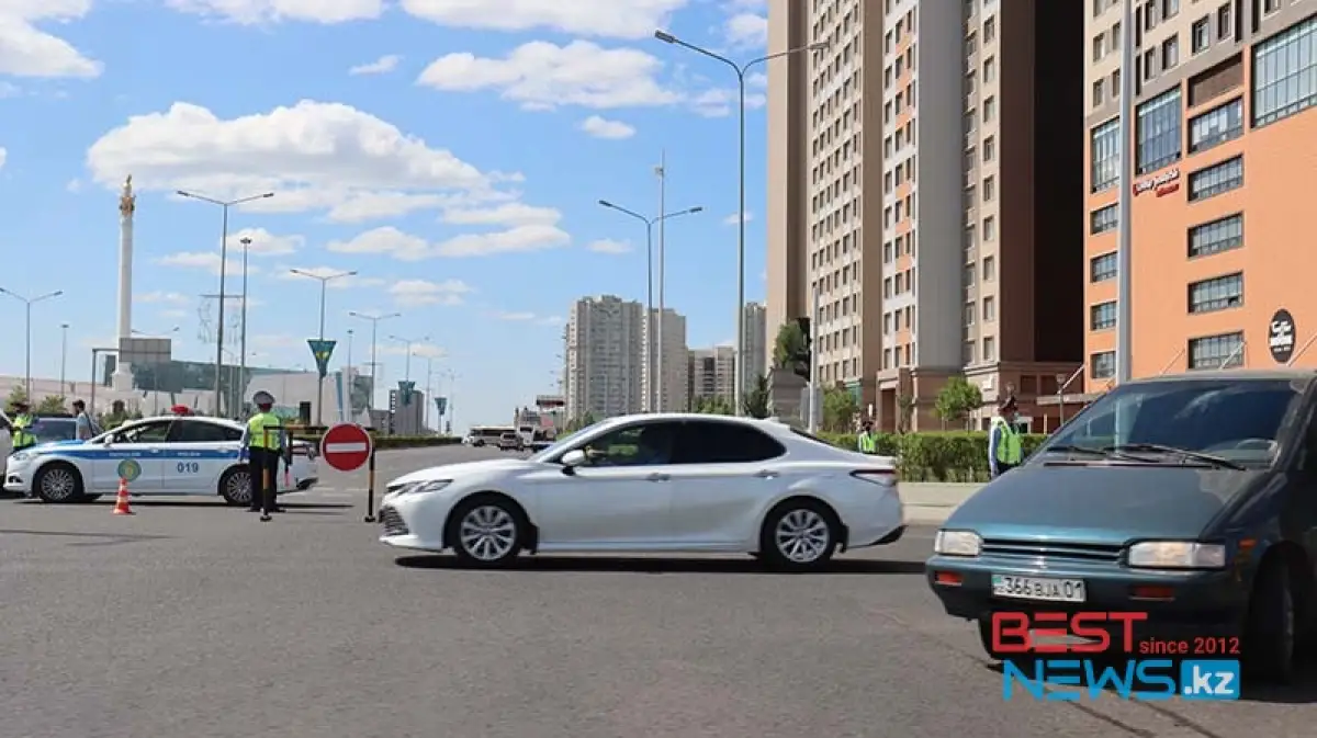 Несколько улиц в Нур-Султане перекрыты полицией. Фото