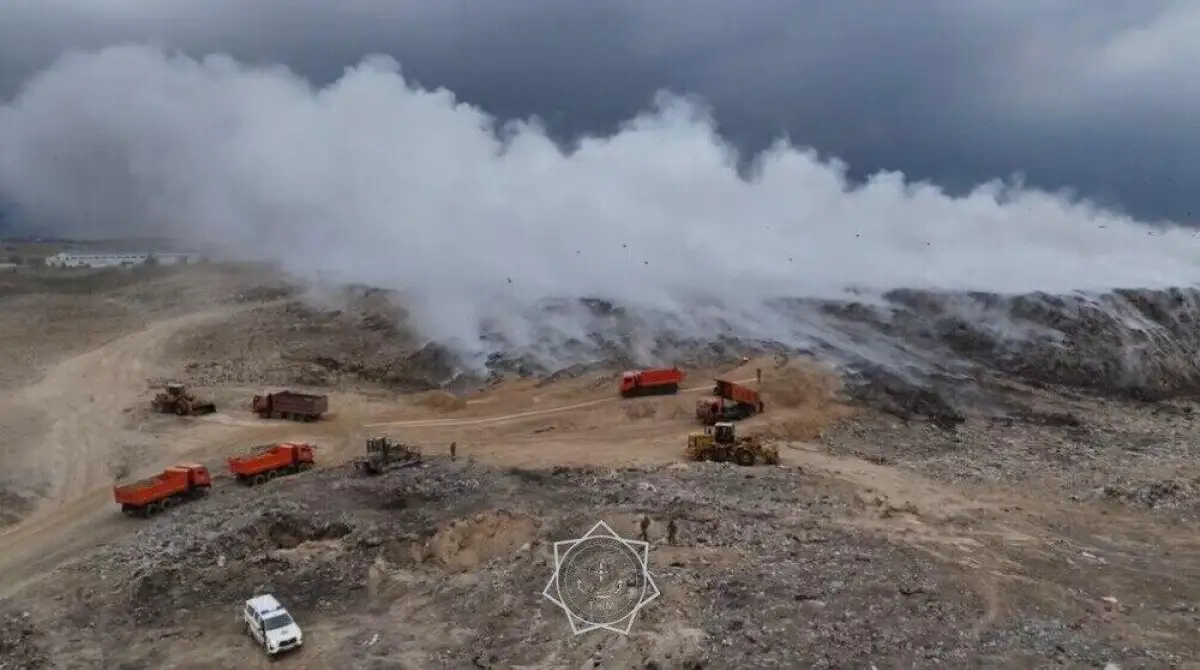 Пожар на полигоне в Алматинской области локализован