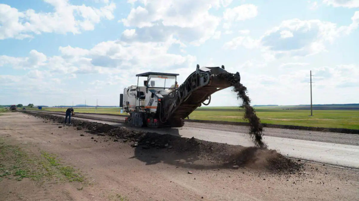 Новую дорогу строят от Кокшетау до Зеренды