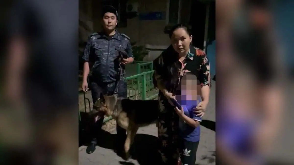 Полицейский пёс отыскал пропавшего ребенка в Шымкенте