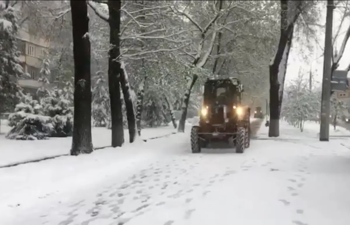 В Алматы выпал снег, в горных районах до 12 см