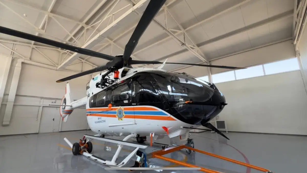 На Балхаше МЧС внедрило новый вертолет AIR-112