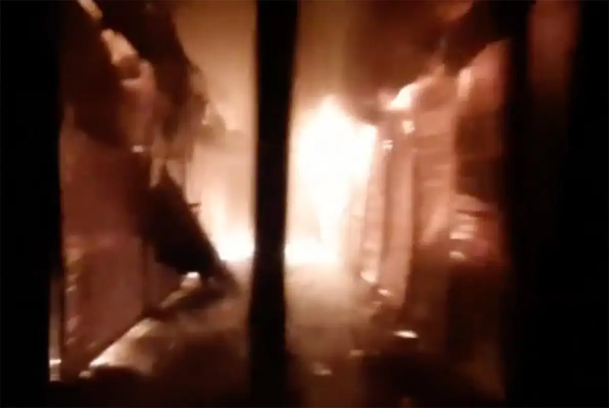 В Талгаре горел центральный рынок – видео