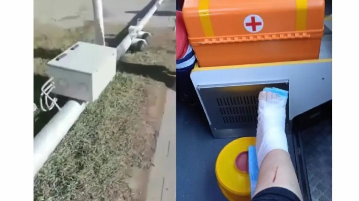 «Была в шаге от смерти»: в Нур-Султане на женщину упал столб с камерой «Сергека»