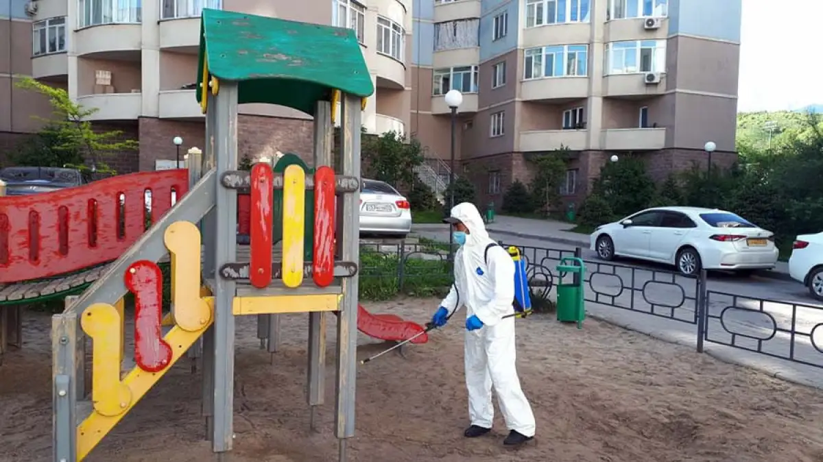 График дезинфекции жилья, детских площадок Алматы на 12 мая. Все адреса