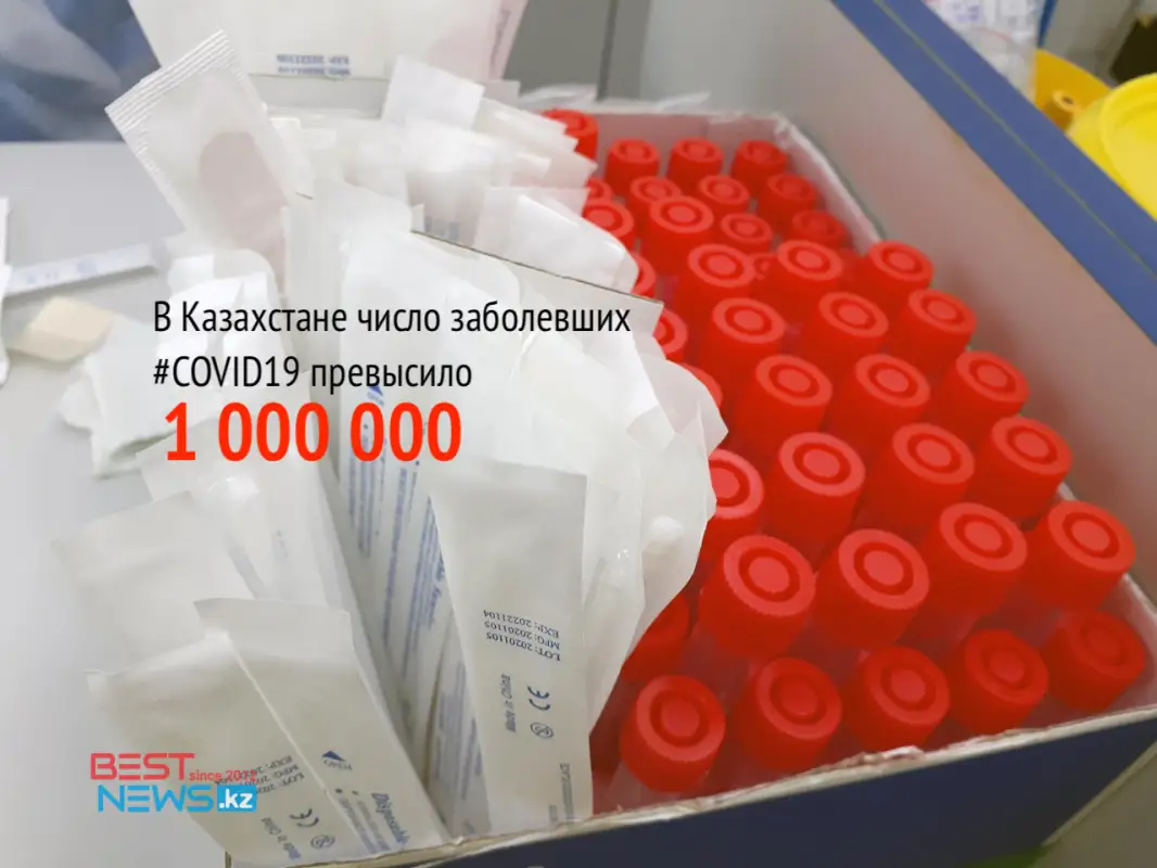 Цифра дня: число случаев коронавируса в Казахстане перевалило за 1 млн