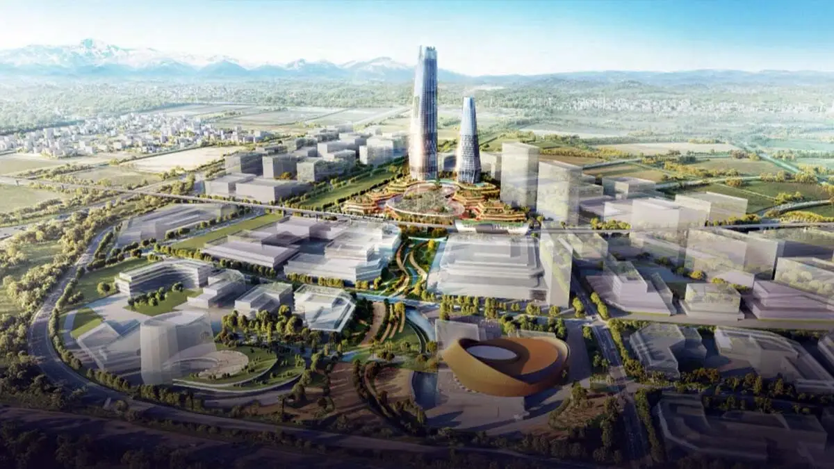 Олжасу Бектенову показали макеты небоскребов для города Алатау