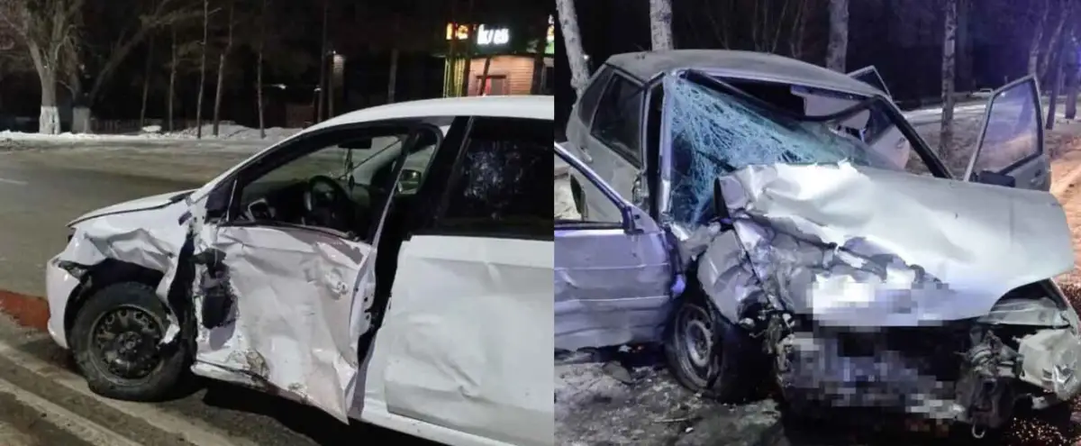 В Костанае столкнулись Volkswagen ВАЗ-2114 – четверо получили ранения