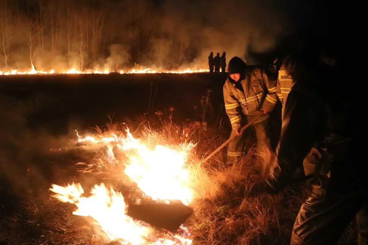 В Карагандинской области остаются 4 очага природных пожаров