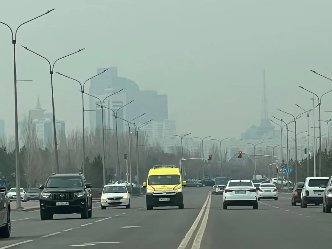 Нур-Султан накрыл смог из-за пожаров - фото