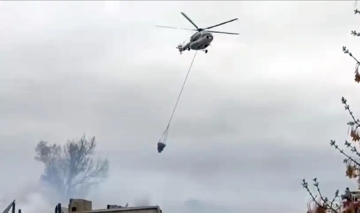 В Приречном эвакуируют население в связи с пожаром