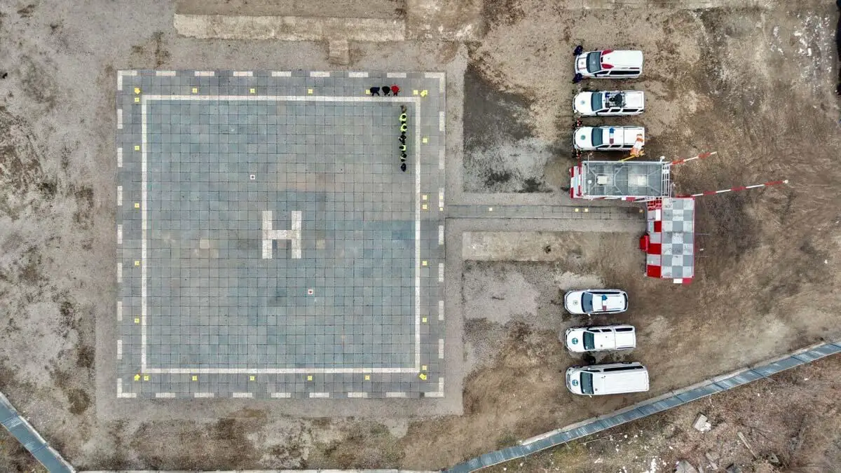 МЧС всего за 2 недели модернизировало стратегическую вертолетную площадку в Алматы