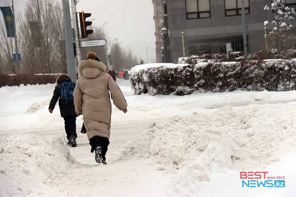 Снегопад, ветер: погода по Казахстану на 2 декабря