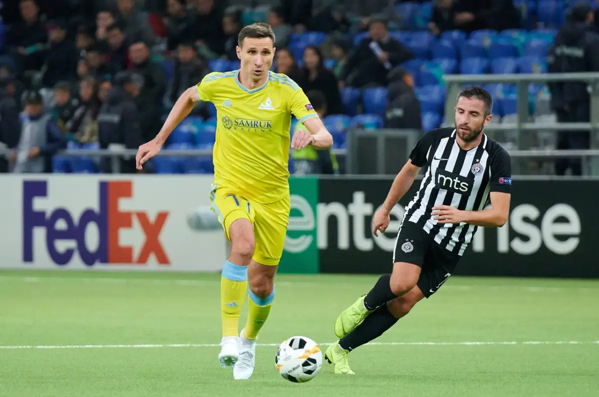 «Астана» неожиданно проиграла дома «Партизану» в матче Лиги Европы 