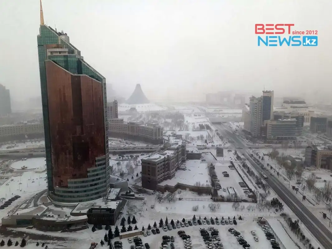 В Нур-Султане сильный ветер и мороз до -25 - фото, видео