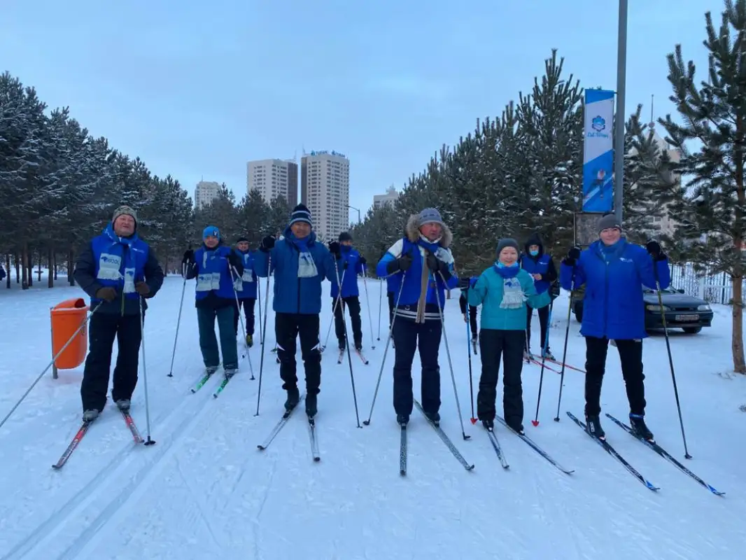 Члены ДПК «Ак жол» провели зимний лыжный марафон