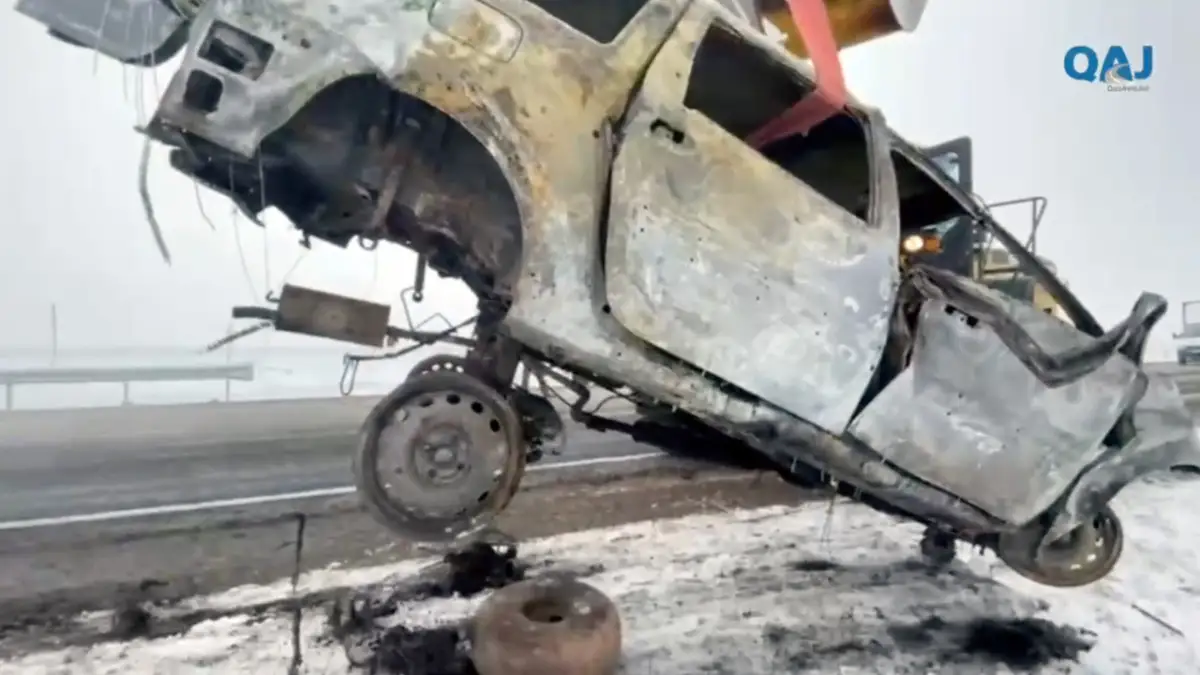 Все восемь пассажиров сгорели заживо – подробности ДТП на дороге Актобе-Астрахань