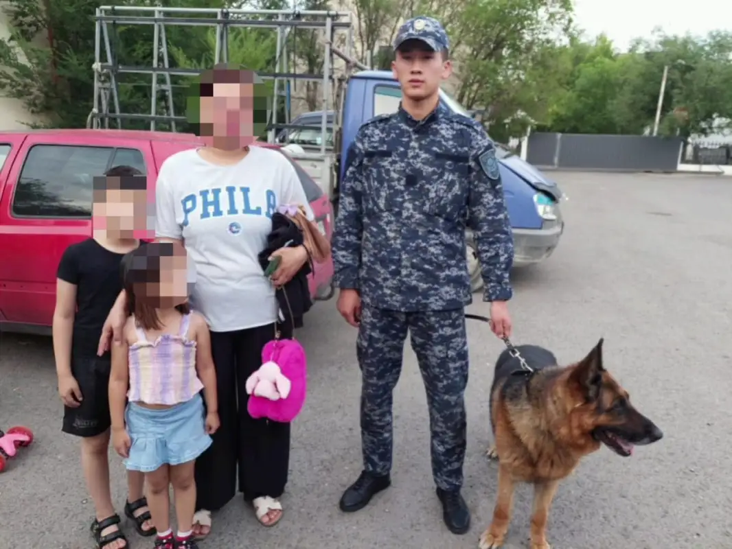 Служебный пёс нашел пропавших детей в Астане