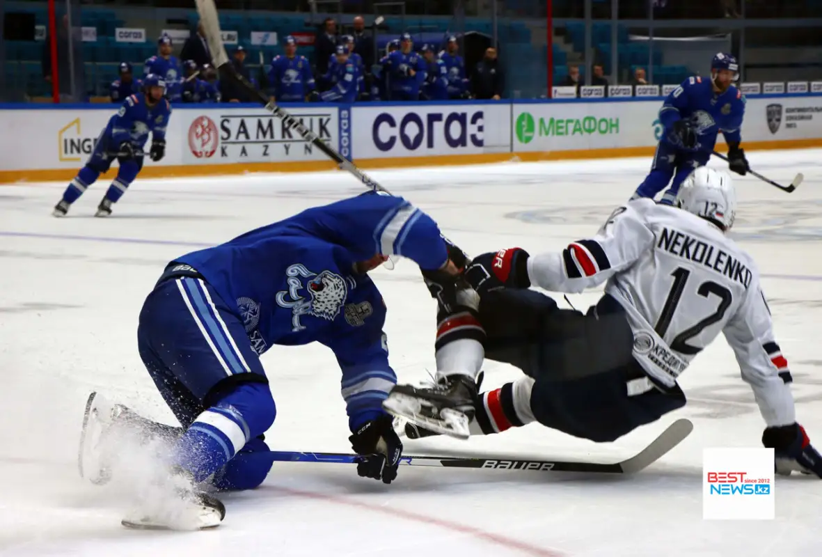 "Барыс" "проснулся" в третьем периоде: фото с матча против "Металлурга"
