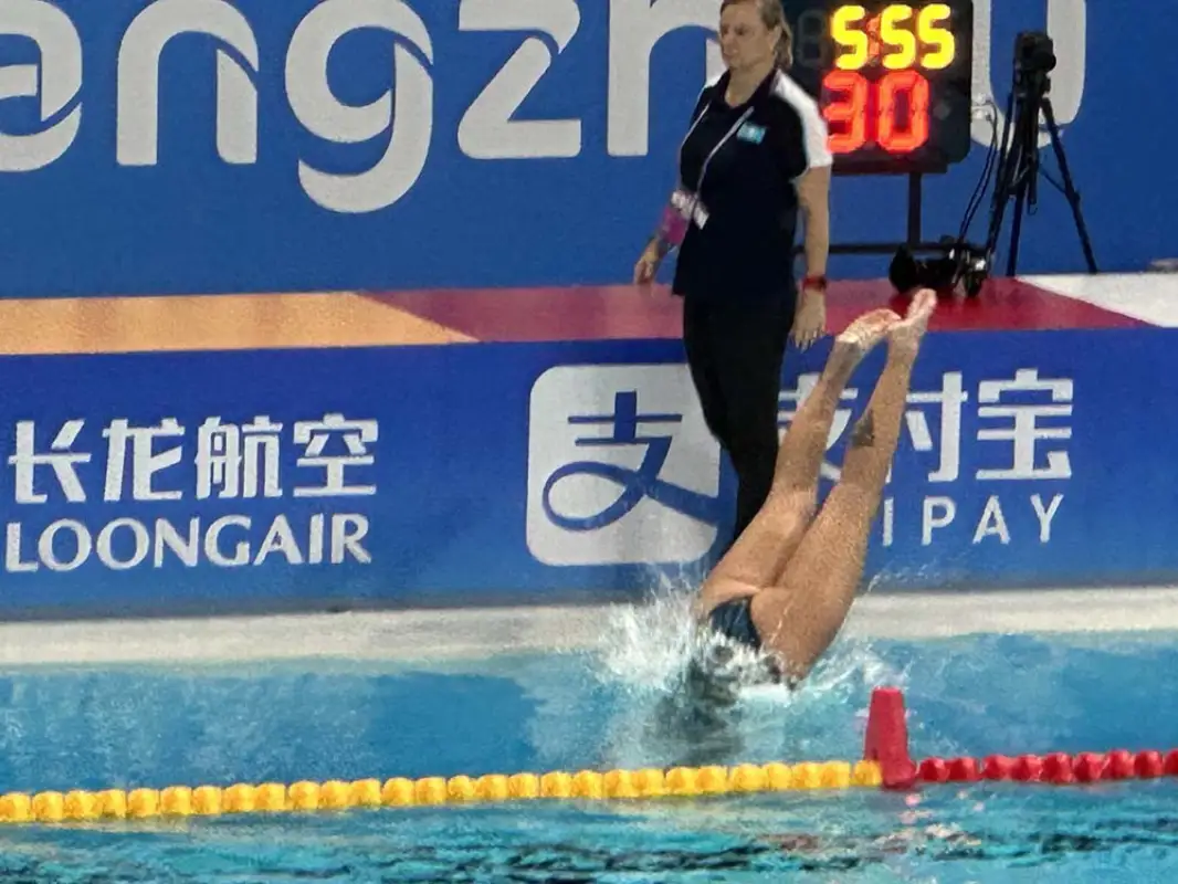 Азиатские игры: лучшие моменты матча между ватерполистками Казахстана и Сингапура 