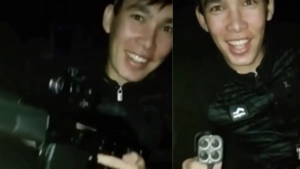 В Нур-Султане полиция задержала парня, демонстрировавшего оружие на видео