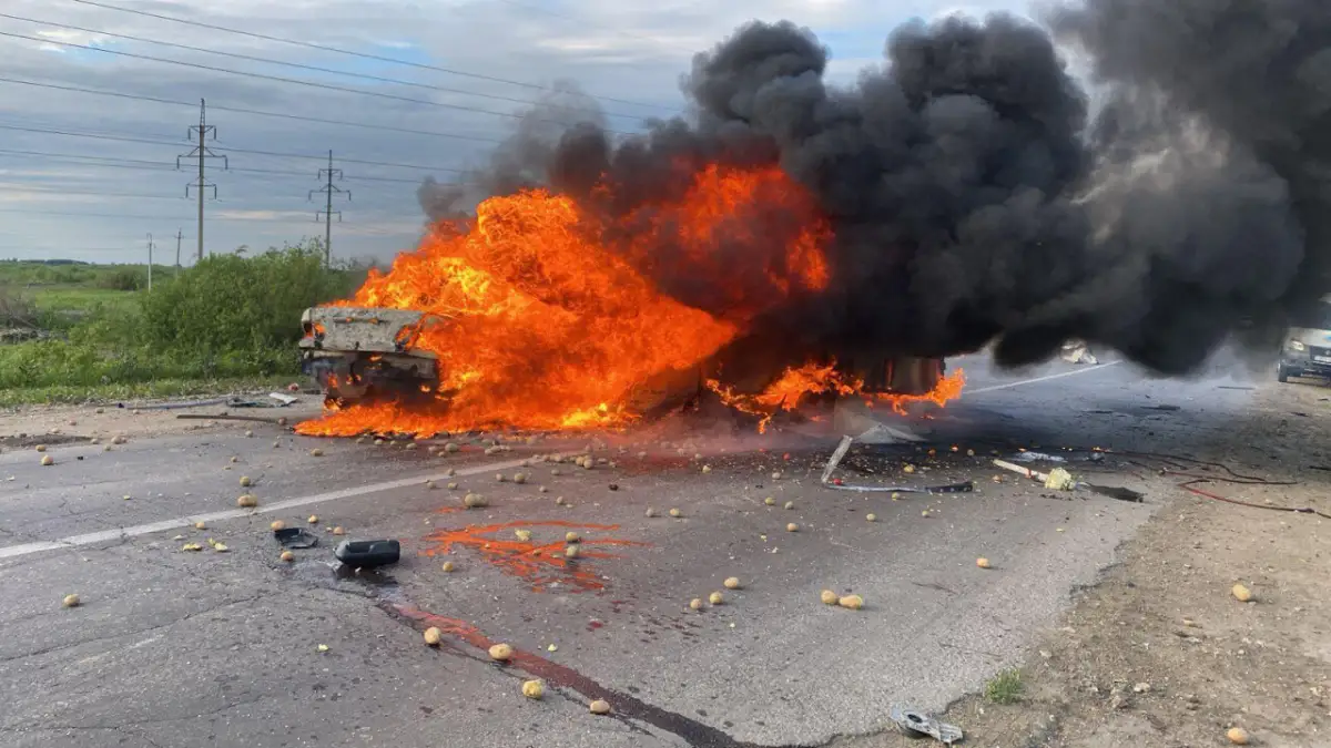 Трое пассажиров и один ребенок сгорели в результате ДТП возле Певтропавловска