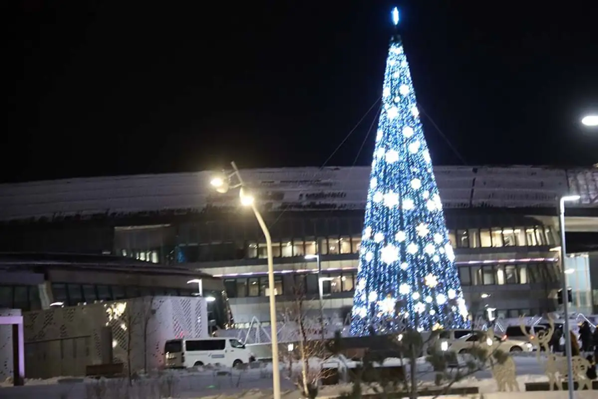 Шаров – 1200: как украсили ёлку на территории ЭКСПО в Нур-Султане