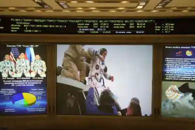 Экипаж корабля «Союз МС-16» приземлился под Жезказганом