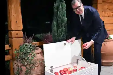 Президент Казахстана привез главе Сербии яблоки