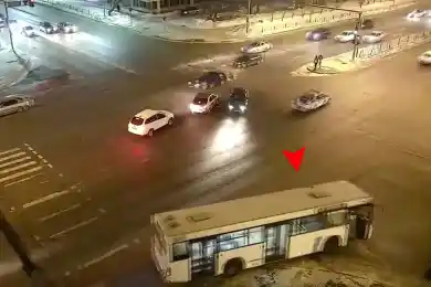 Видео угона автобуса показала полиция Нур-Султана