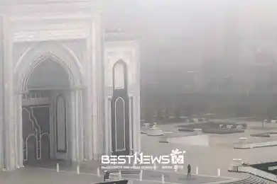 В Астане с утра туман