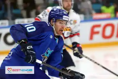 Крик Кравца, "завалы" у ворот - лучшие фото с матча "Барыс"-"Металлург"