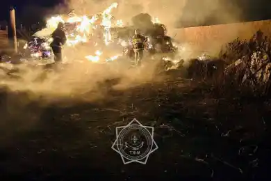 В ЗКО загорелись тонны сена