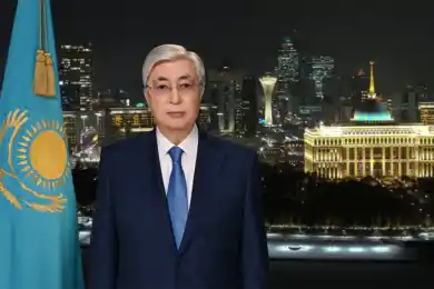 Поздравление Главы государства Касым-Жомарта Токаева с Новым 2022 годом