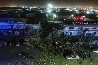 Мощный взрыв произошел в Актау - видео