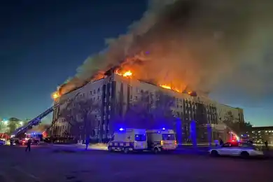 «Поджог?» по какой статье УК РК расследуется пожар в акимате Актюбинской области
