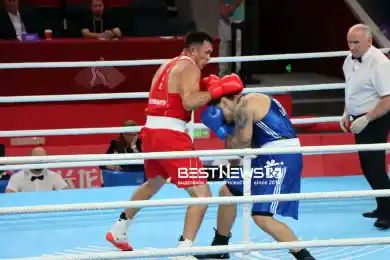 Кункабаев выиграл в тяжелом поединке на Азиатских играх