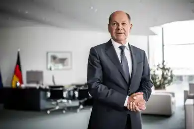 Федеральный канцлер Германии Олаф Шольц прибывает в Казахстан