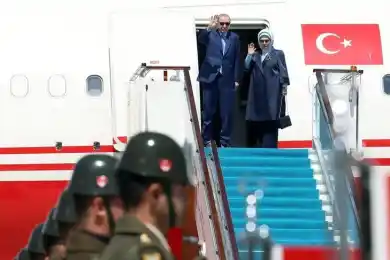 Президент Эрдоган прибывает в Казахстан