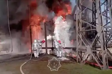 На заводе в Таразе загорелся трансформатор