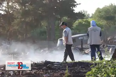 Как горели леса в области Абай