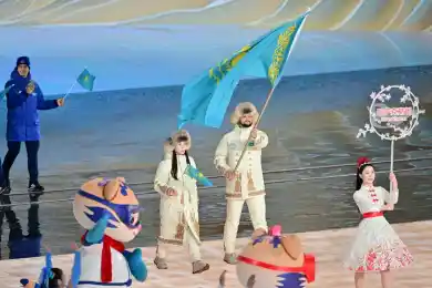 Сборная Казахстана прошла на церемонии открытия зимней Азиады в Харбине