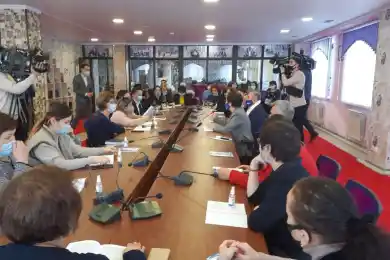 Кандидаты от «Ак жол» встретились с коллективом Нацбиблиотеки в Нур-Султане