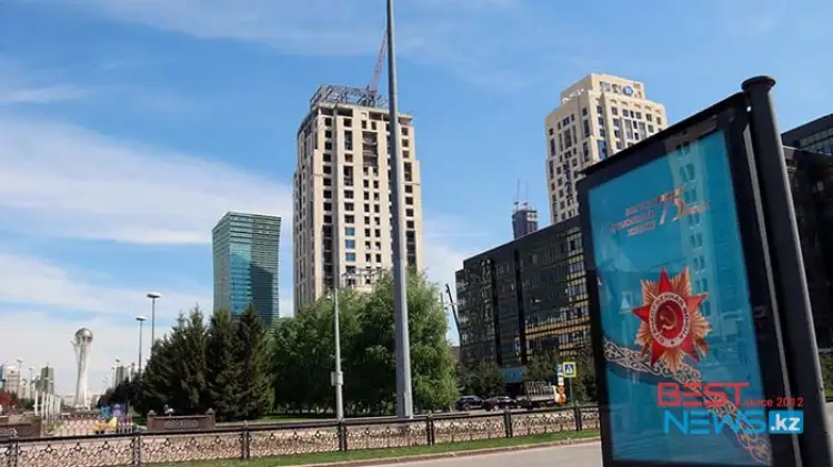 Как украсили столицу Казахстана к 75-летию Великой Победы