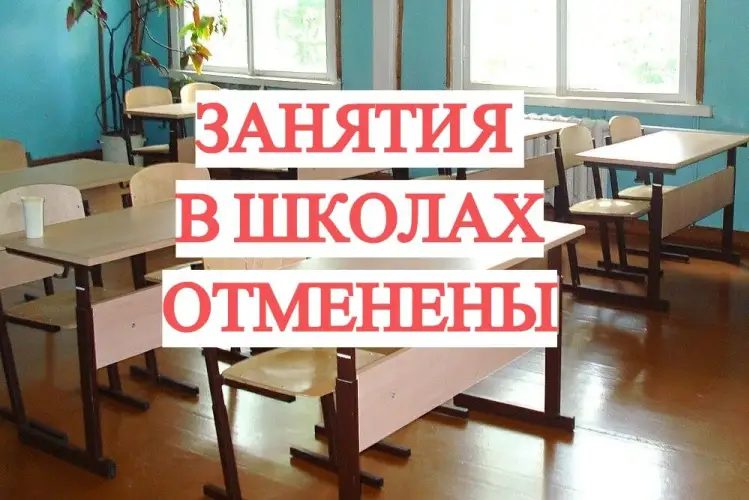 Занятия для учащихся отменили на весь день