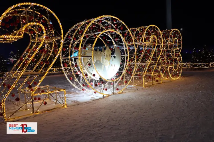 Как Астану украсили к Новому году - фото