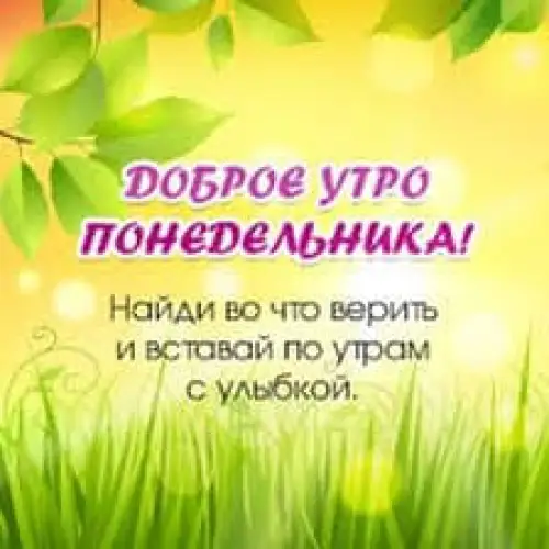 Удачного понедельника, всё будет хорошо!